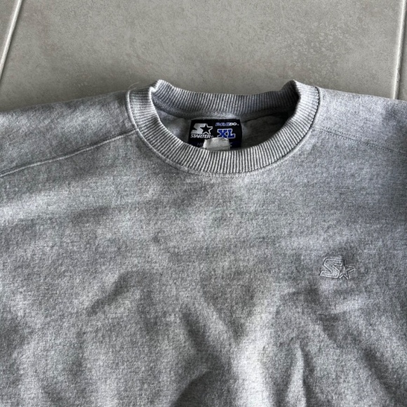 Vintage Starter Grey Sweatshirt Pullover Mens Size XL - Picture 2 of 6